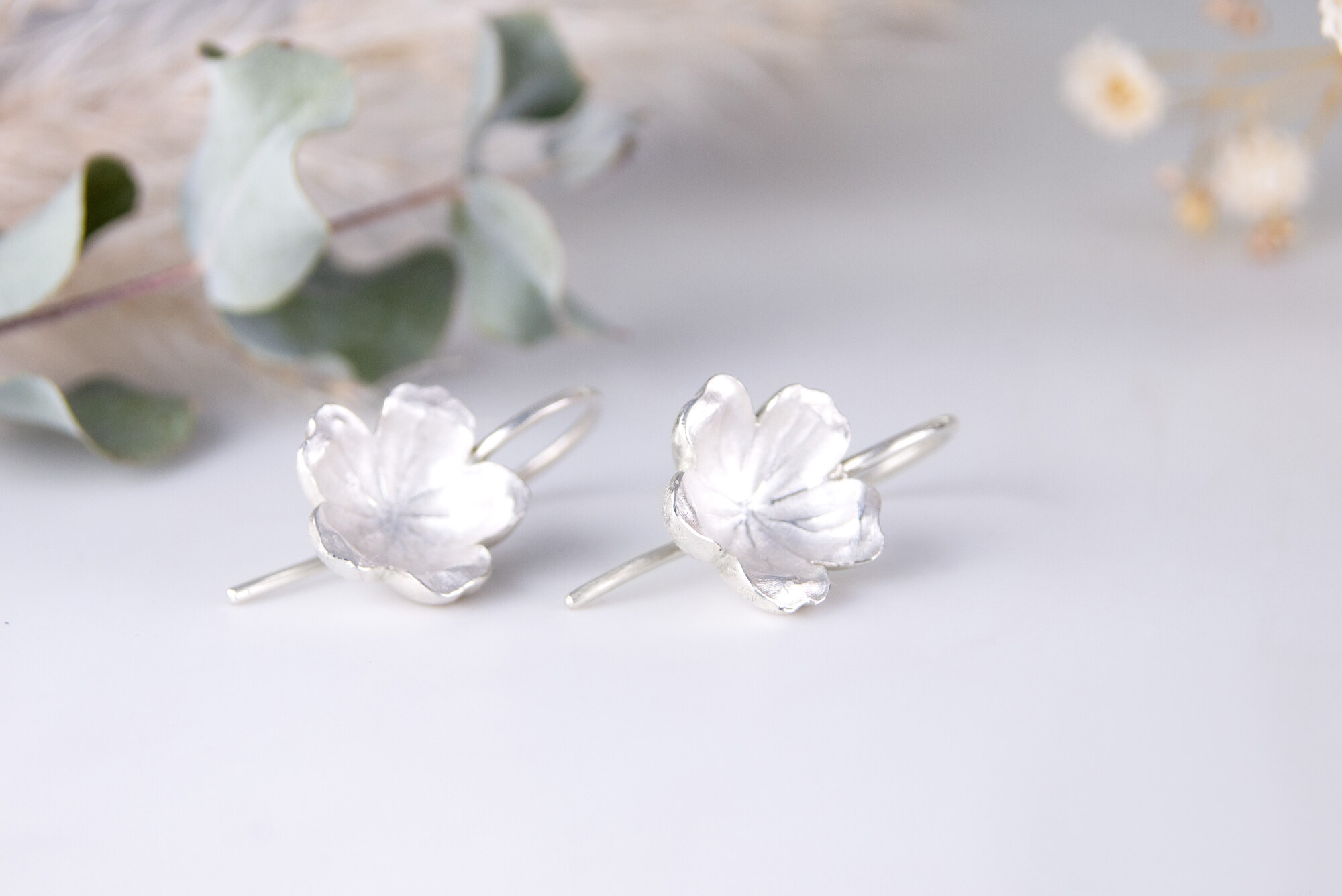 Blüten Ohrhänger aus 925 Silber