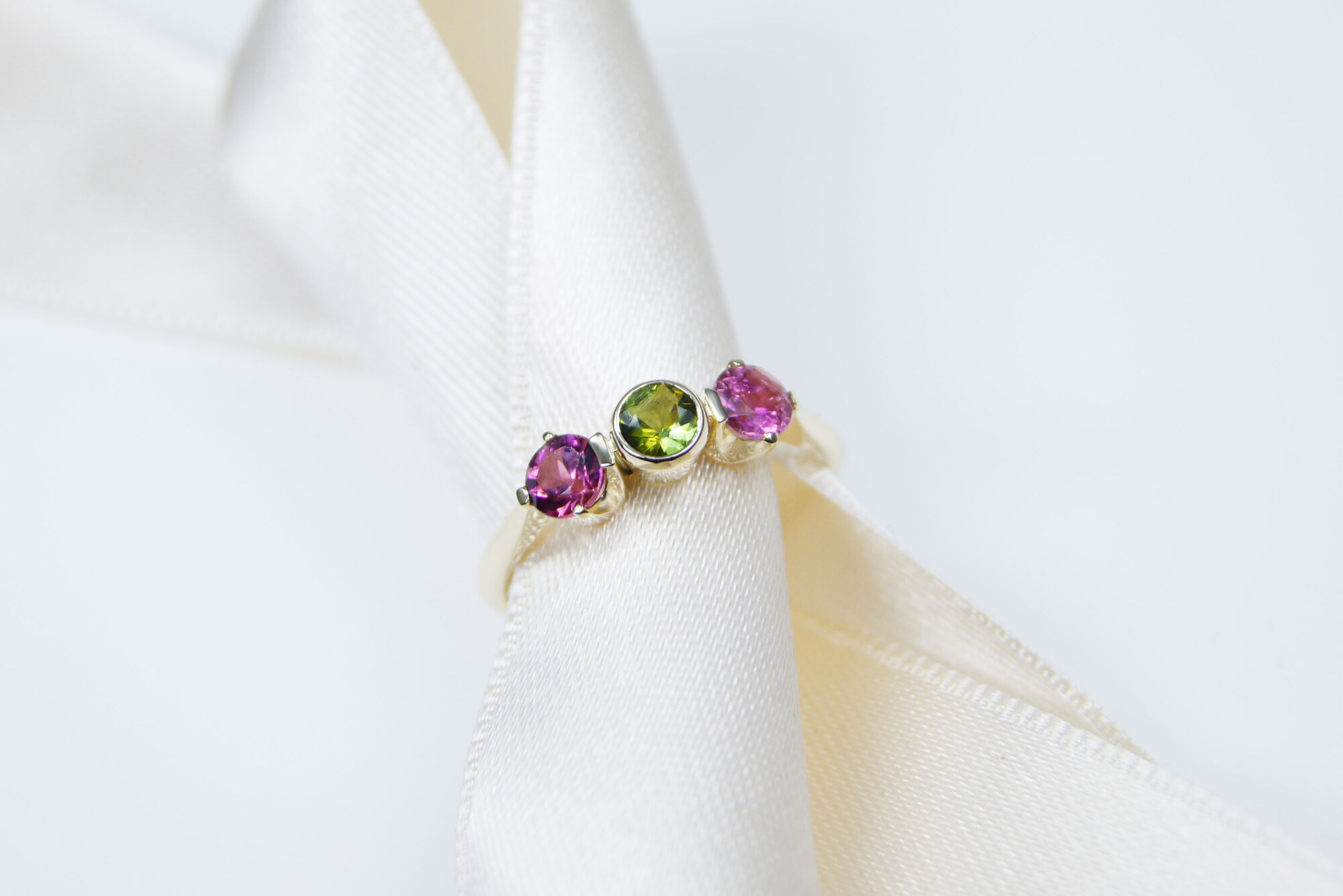 Ring aus 585 Gelbgold mit Turmalinen