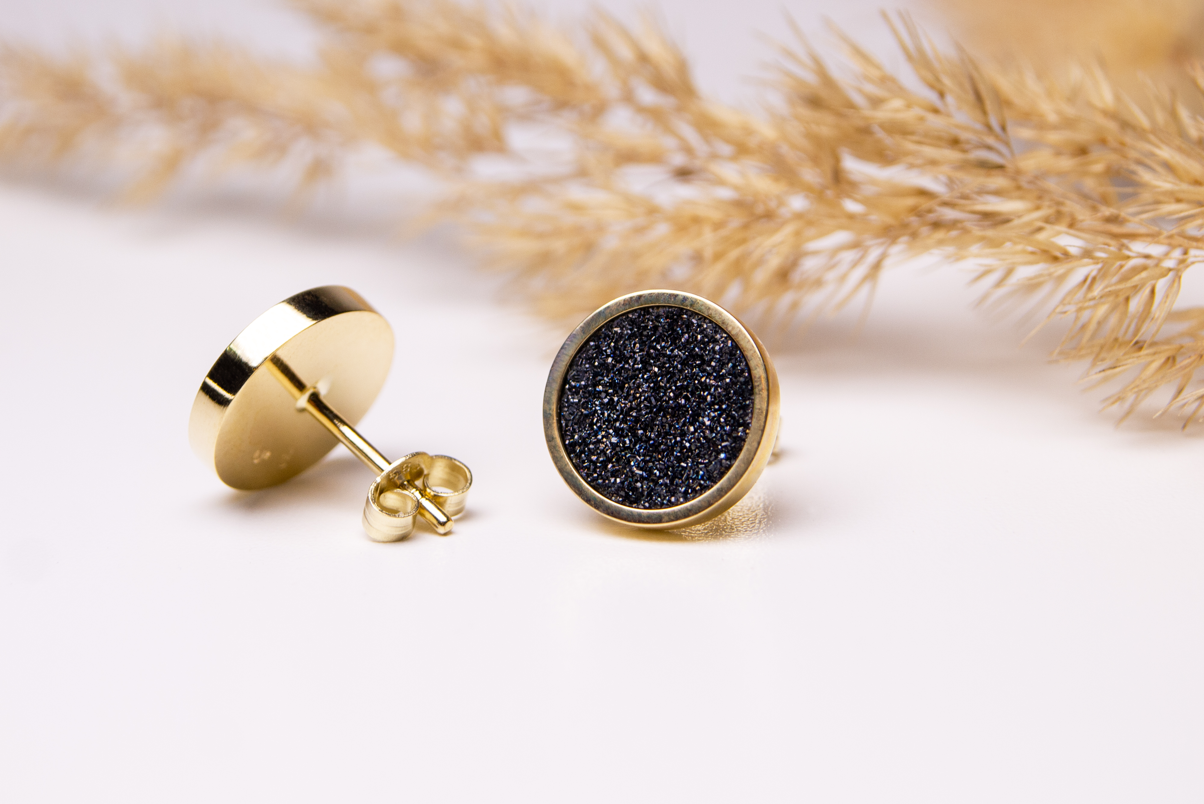 Ohrstecker mit LUXCERA in 585 Gelbgold