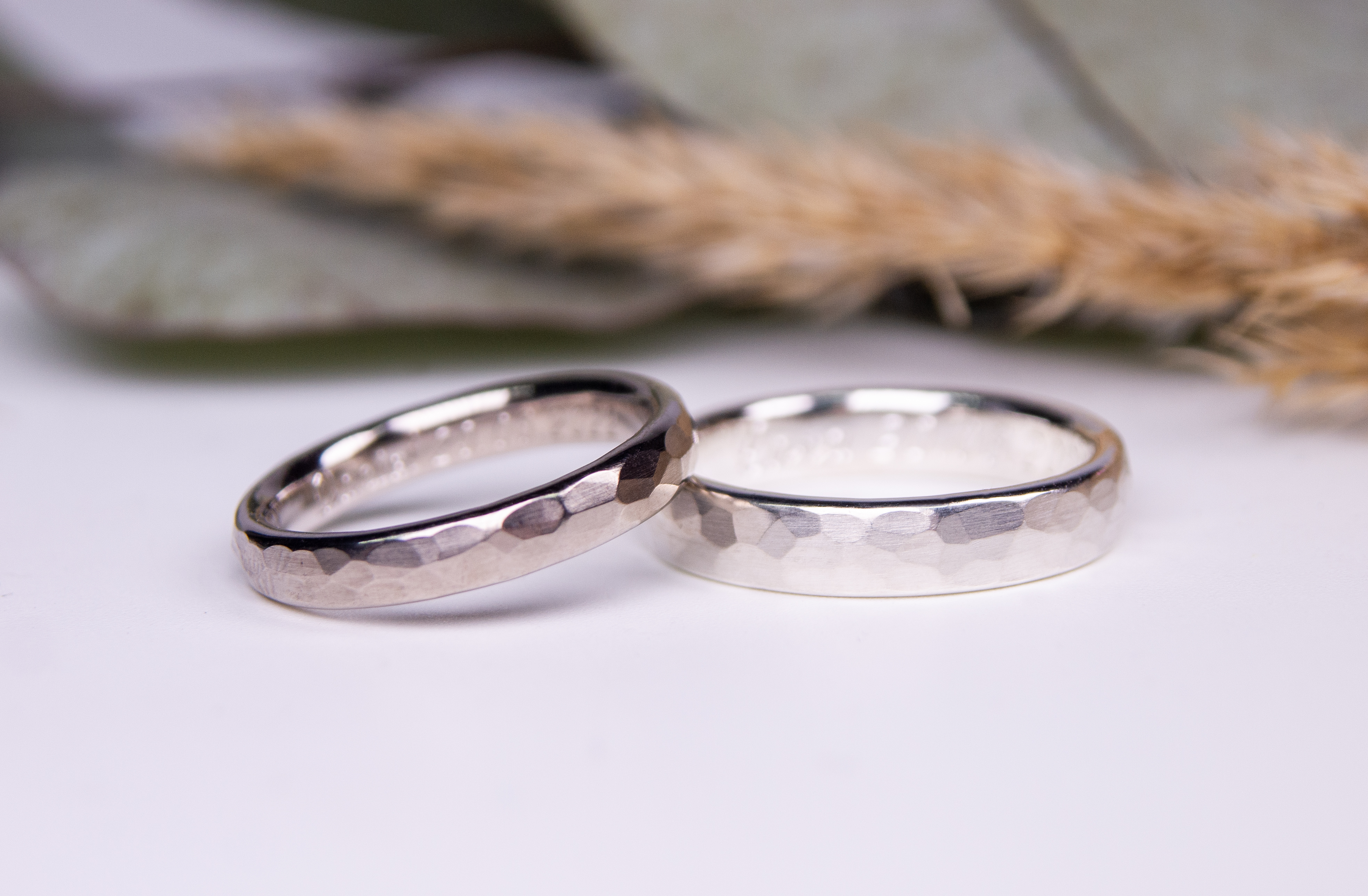Trauringe aus Palladium und Silber