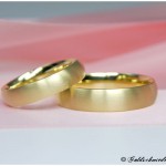 Eheringe 585/- Gelbgold bombiert und mattiert