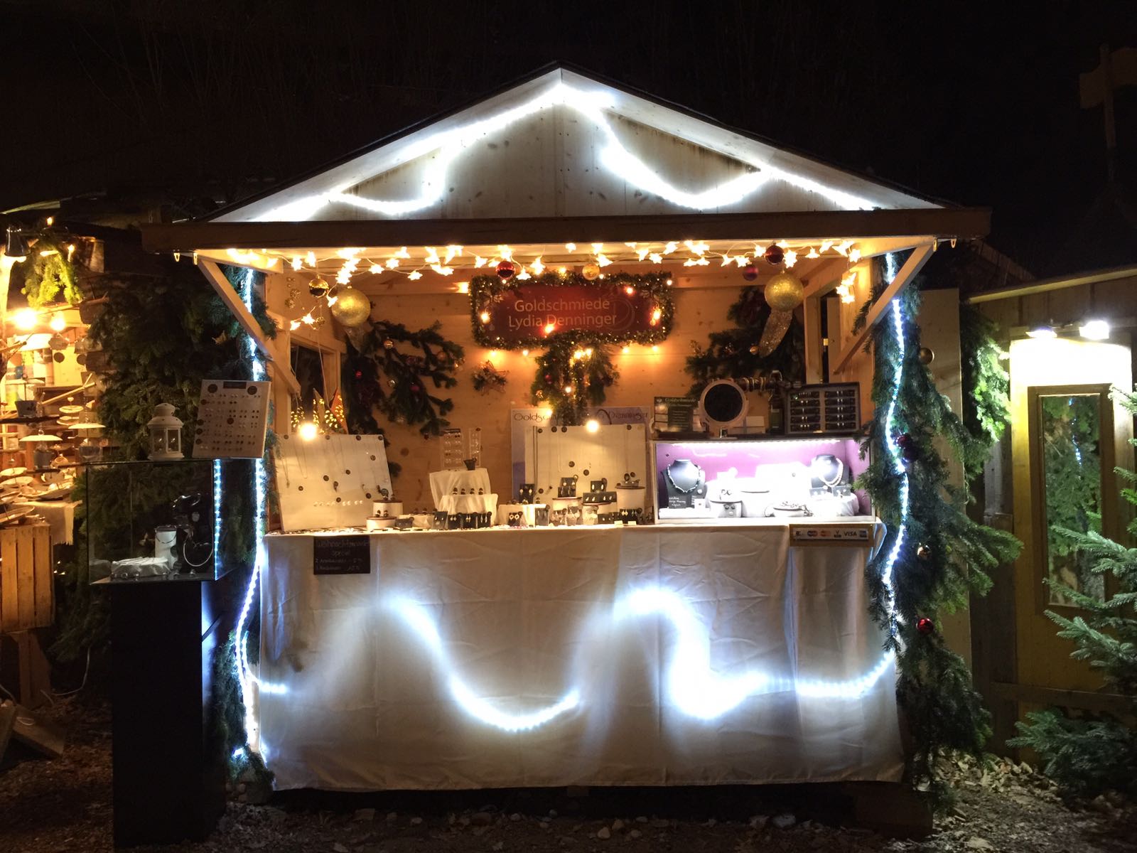 Türkenfelder Bergweihnacht 2016 / Verkaufsstand der Goldschmiede Denninger