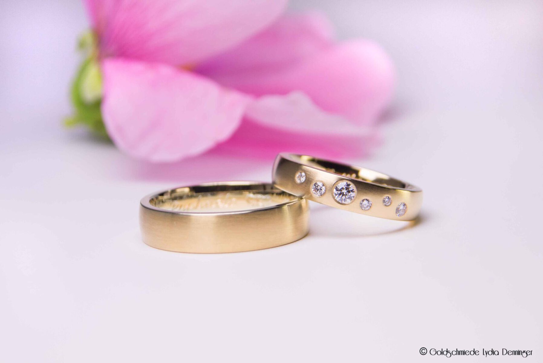 Eheringe 750/- Gelbgold mit Brillanten 