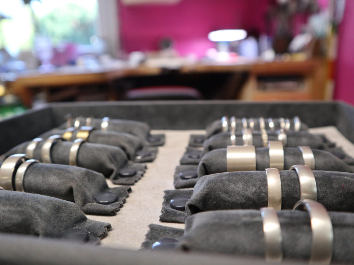 Trauringmodelle zur Inspiration Verschiedene Trauringmodelle als Vorlage für den Kurs.